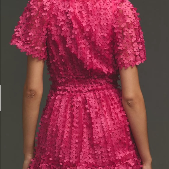 NWT Anthropologie Somerset Floral Appliqué Limited Edition Bright Pink Size M! - Picture 7 of 9